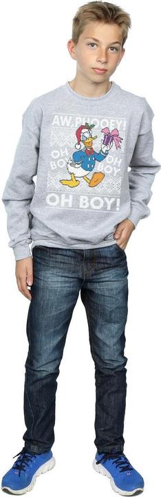Actual product image Disney Boys Donald Duck Christmas Fair Isle Sweatshirt (140, 146)