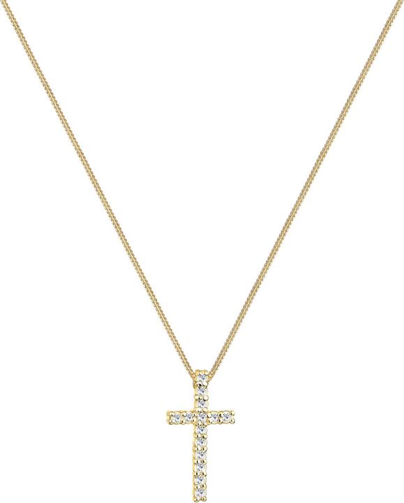 Image du produit Elli mit Kreuz-Anhänger verziert mit Kristallen (Argent Sterling, 45 cm)