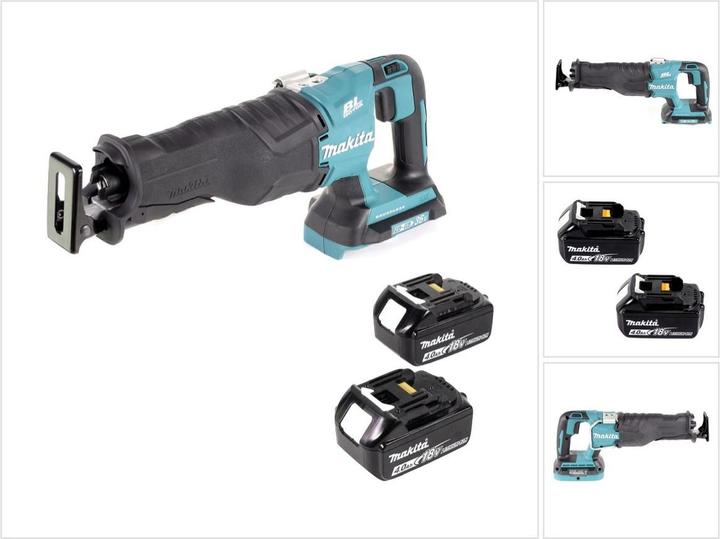 Produktbild Makita DJR 360 M Akku Reciprosäge 36V ( 2x18V ) Brushless Säbelsäge + 2x 4,0 Ah Akku - ohne