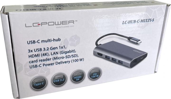 Immagine prodotto LC-Power Usb-Hub (USB-C, 5 Porti)