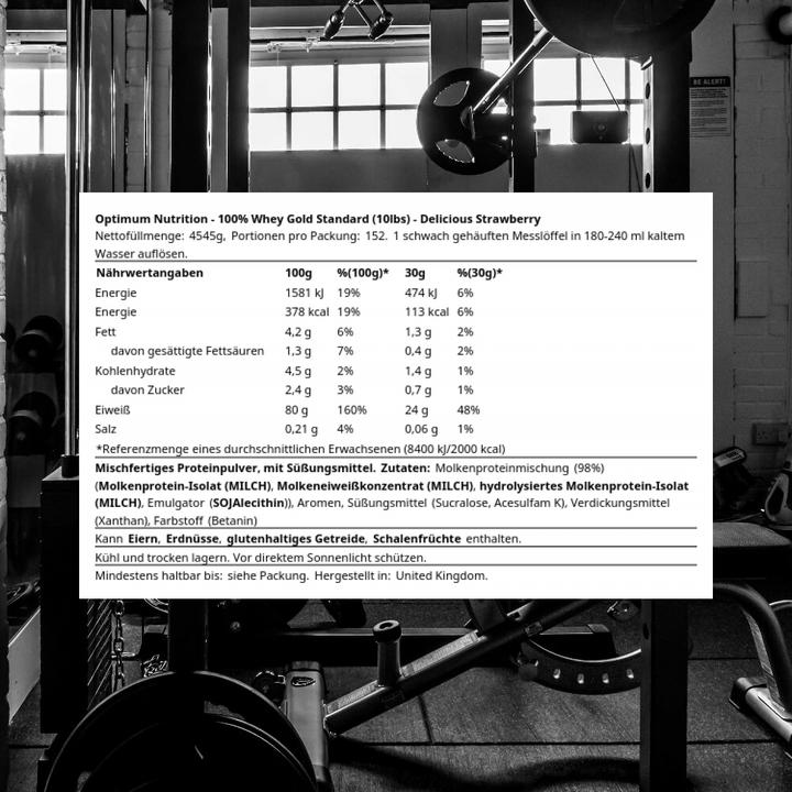 Image du produit Optimum Nutrition 100% Whey Gold Standard (Delicious Strawberry, 1 pcs, 4540 g)