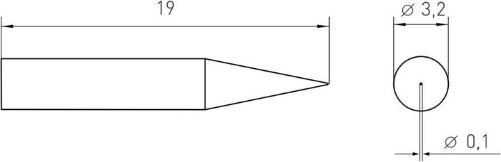 Produktbild Weller Erem Lötspitze RT Micro, konisch 0,1mm, MIL SPEC (Lötspitze)