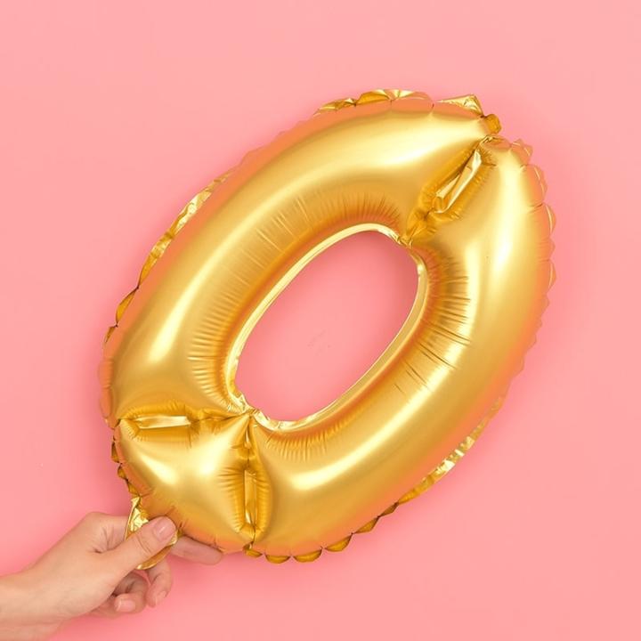 Produktbild Ueli Express Folien Ballon Ziffer 0 40cm Gold