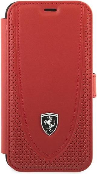 Image du produit Ferrari FEOGOFLBKP12SRE iPhone 12 mini 5,4" czerwony/red book Off Track Perforated (Apple iPhone 12 mini)
