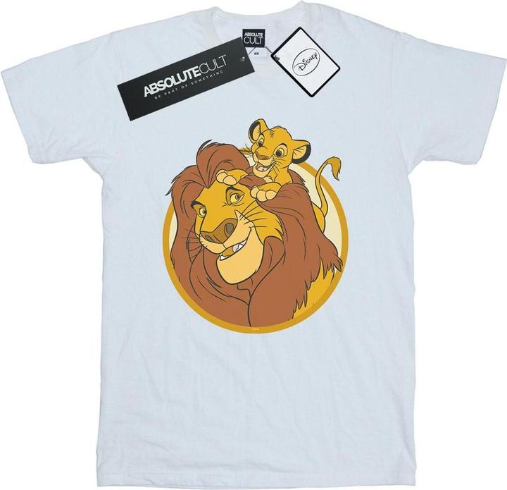Actual product image Disney Girls The Lion King Mufasa And Simba Cotton T-Shirt (116)