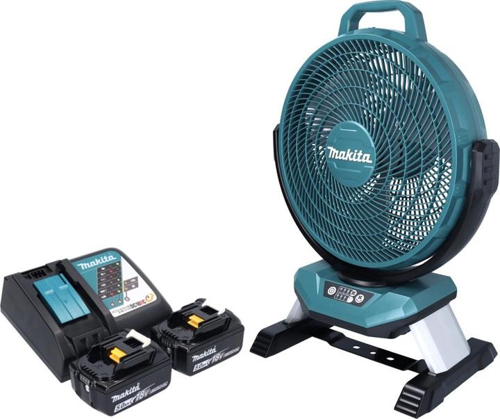 Immagine prodotto Makita DCF 301 RT Battery Fan Ventola 18 V 33 cm + 2x Batteria 5.0 Ah + Caricabatterie