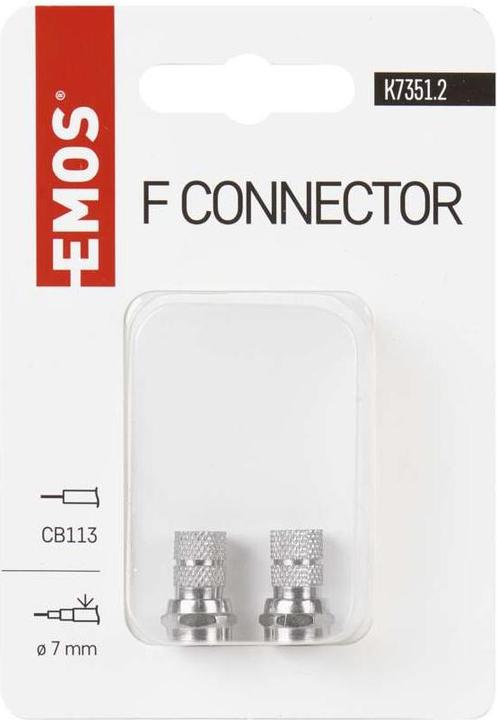 Actual product image Emos Connector F-plug for coaxial cable CB113
