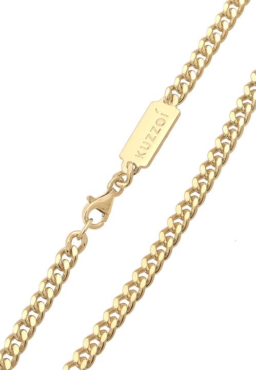 Immagine prodotto Kuzzoi Bracciale Basic Uomo Panzerkette Pezzo Solido Argento 925 (21 cm, Argento 925)