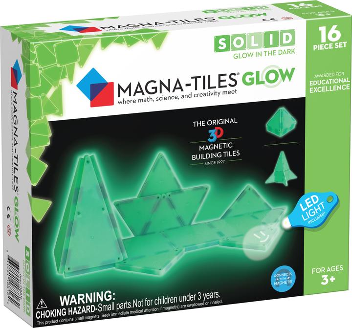 Actual product image Magna-Tiles Glow in the Dark Set (16 pieces)