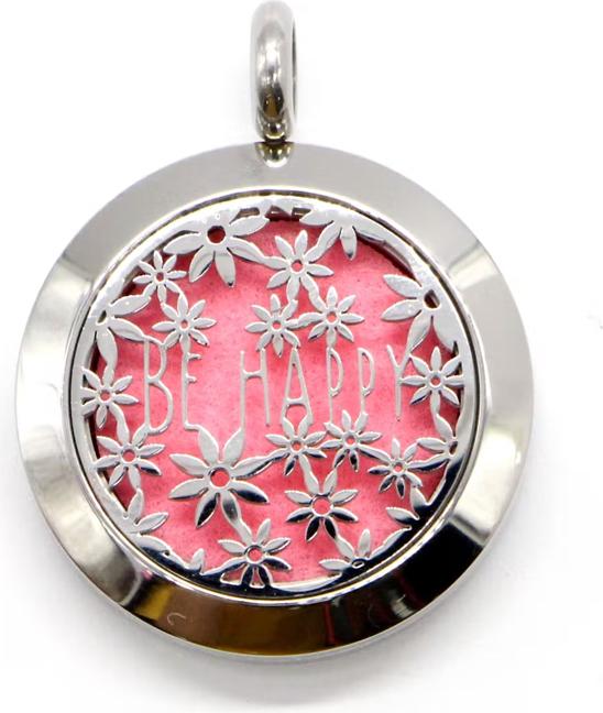Produktbild Zen Arôme Duft-Schmuck Halskette mit Anhänger No.4 für Ätherisches Öl, Parfum - Edelstahl mit Lederb (Leder, Edelstahl)