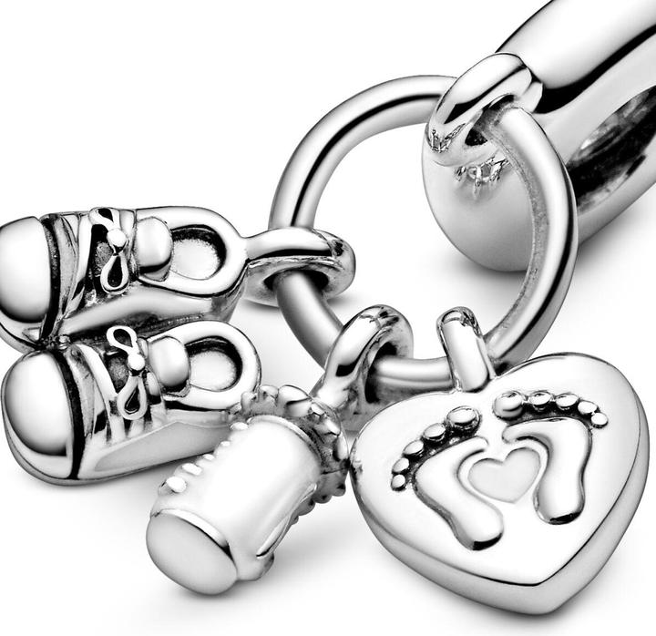 Immagine prodotto Pandora Scarpe biberon e cuore (Argento 925)