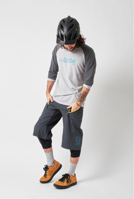 Produktbild dirtlej Trailscout Shorts Waterproof, blau/lime, M (M)