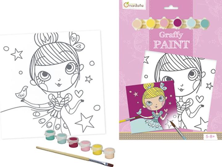 Image du produit Avenue Mandarine Graffy Paint, Princesse, 20x20 cm -