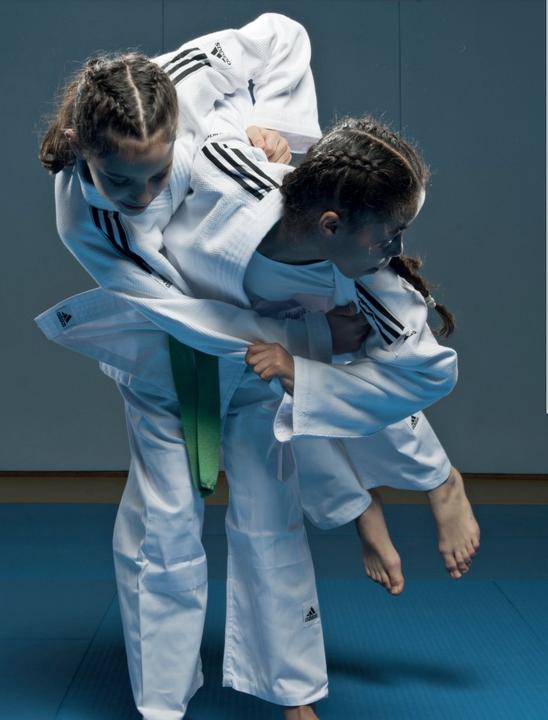 Immagine prodotto adidas Anzug Junior weiss gewoben (mit Schulterstreifen, leichte Ausführung (110 C)