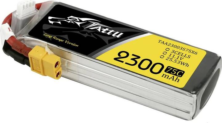 Produktbild Gens Ace Battery Pack TATTU 2300mAh 11.1V 75C 3S1P Lipo with XT60 (11.10 V, 2300 mAh)