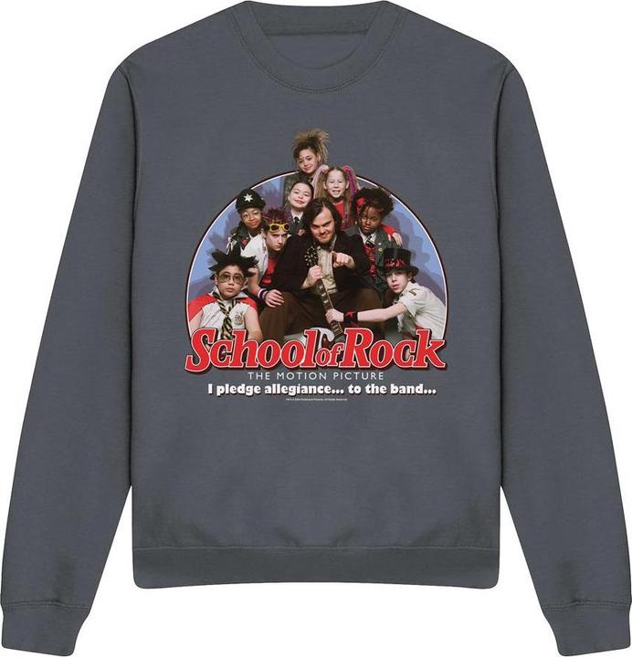 Actual product image School Of Rock Unisex Adult I Pledge Allegiance Sweatshirt (L)