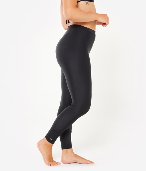 Actual product image Olaian Leggings Surfen Damen UV-Schutz - Size + schwarz (S)