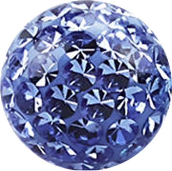 Immagine prodotto Star Piercing Micro sfera di cristallo azzurro Strato protettivo epossidico (senza ottone, Acciaio chirurgico 316L)