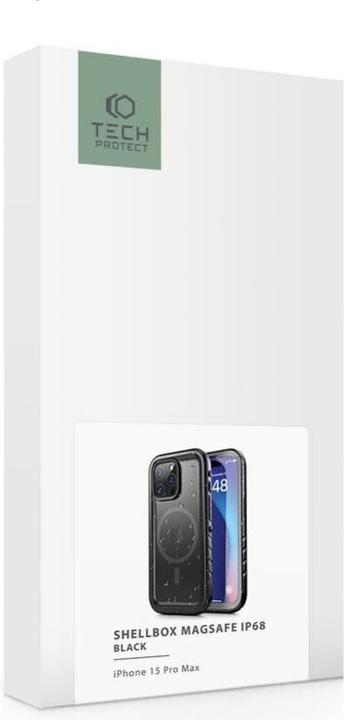 Image du produit Tech-Protect ShellBox étui étanche IP68 avec MagSafe pour iPhone 15 Pro Max - noir (Apple iPhone 15 Pro Max)