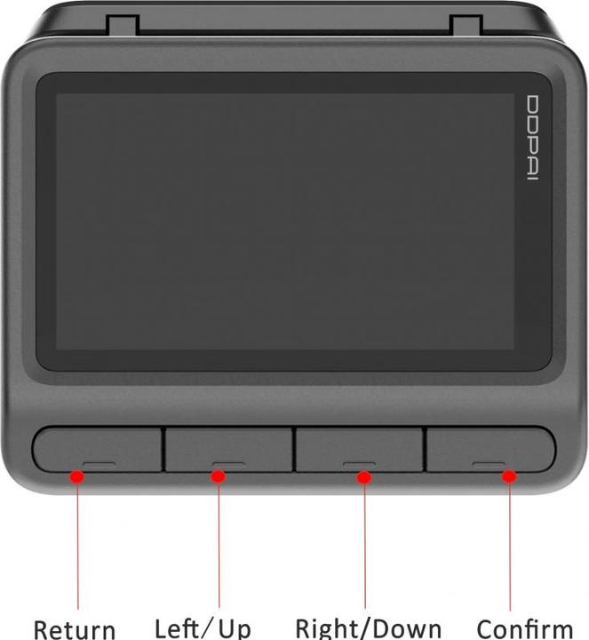 Actual product image DDpai Dash + Rear Camera Z60 (Built-in display, Night vision, Wi-Fi, 4K)