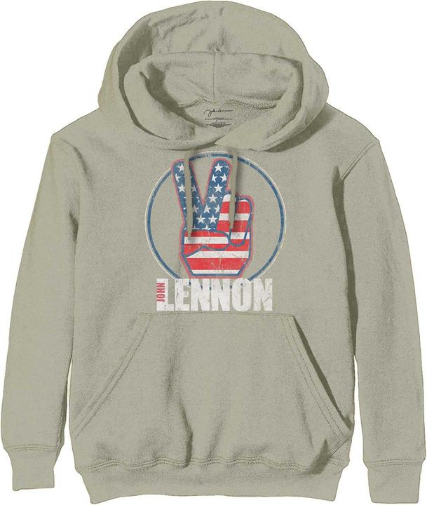 Produktbild John Lennon Peace Fingers US Flag (Hoodie) (M)
