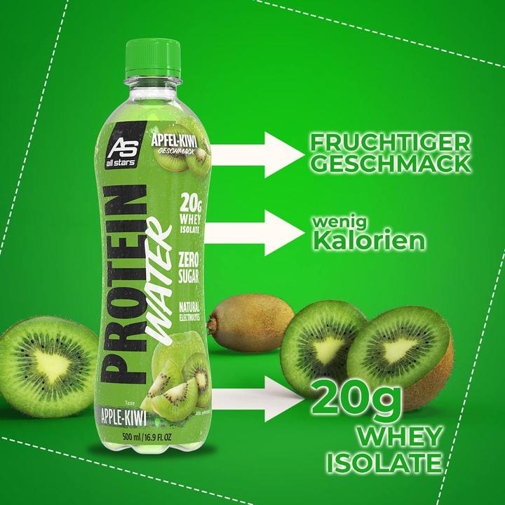 Immagine prodotto All Stars Acqua proteica (500 ml) (Mela-kiwi, 1 x)