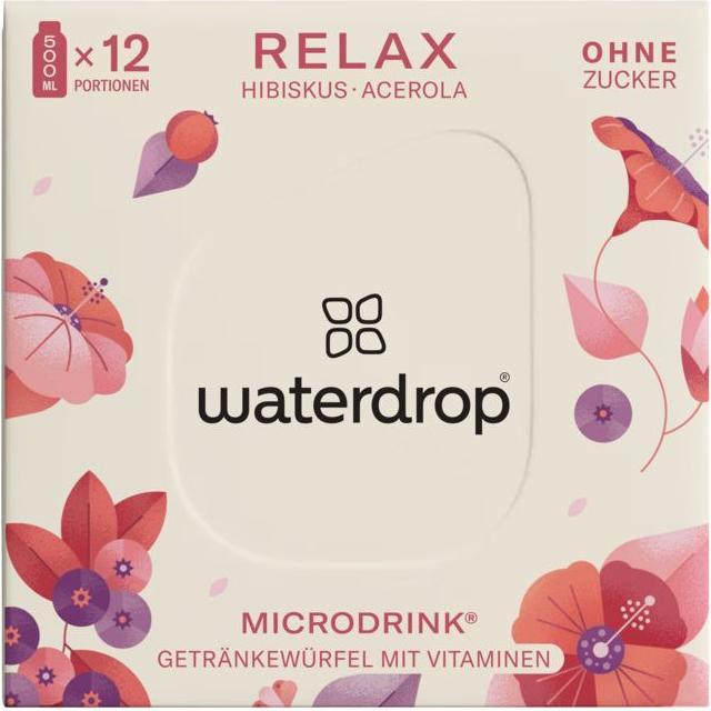 Actual product image Waterdrop Microdrink Relax (Hibiscus, Acerola, 12 x)