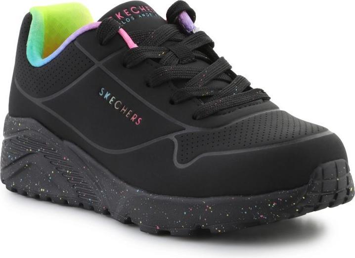 Actual product image Skechers Uno Lite Rainbow Speckle Girls Sneaker (33)