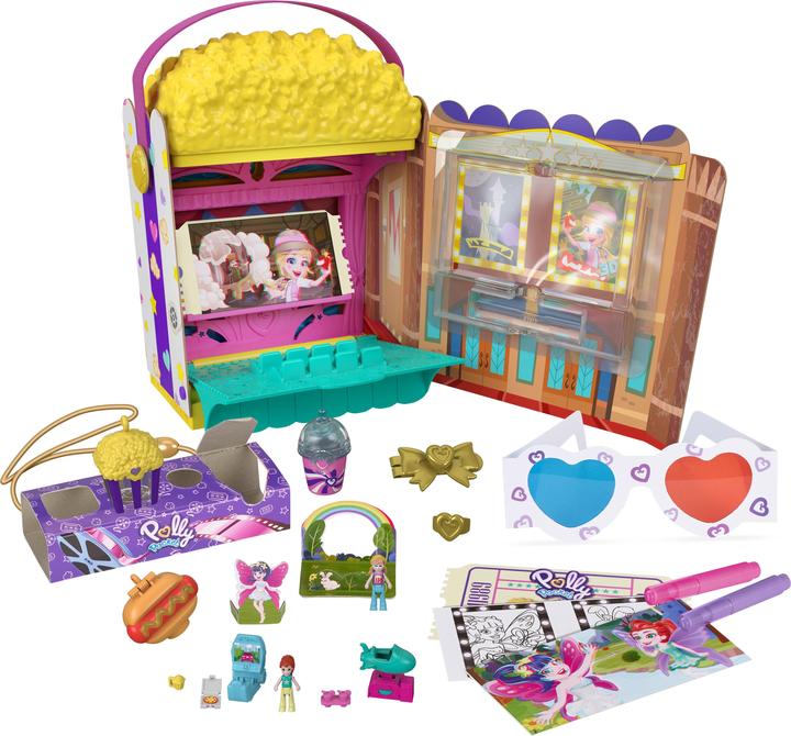 Actual product image Polly Pocket UN-BOX-IT Popcorn Box Playset