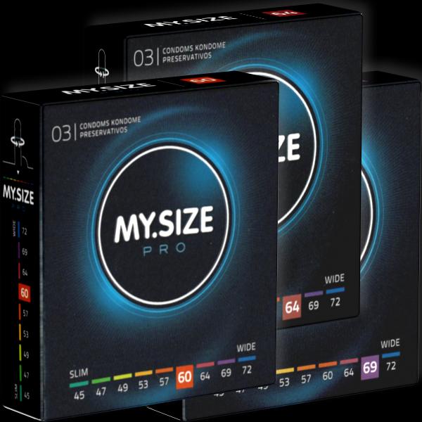 Produktbild My.Size PRO «Probierset XXL» (60mm, 64mm, 69mm) 3 x 3 Kondome zum Anprobieren und Austesten (9 Stk.)