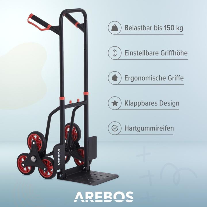 Image du produit Arebos Diable pour escaliers (150 kg)