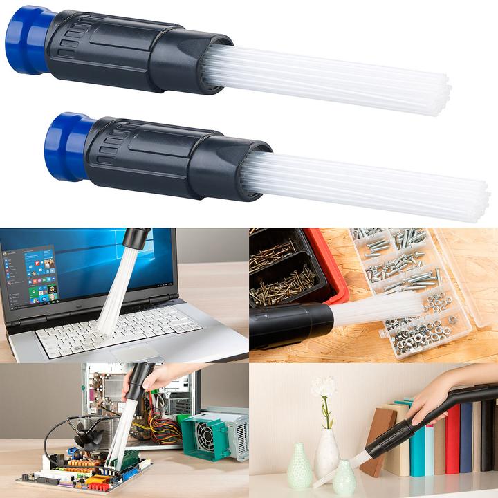 Image du produit AGT Lot de 2 embouts d'aspirateur universels avec tubes d'aspiration flexibles