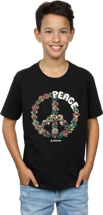 Immagine prodotto Woodstock Floral Peace Maglietta Ragazzi (152, 158)
