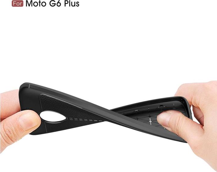 Produktbild Screenguard Motorola Moto G6 Plus Hülle Leather Design TPU Cover (Motorola Moto G6 Plus)
