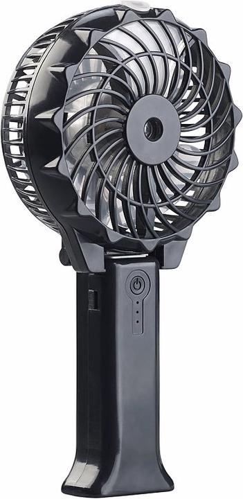 Produktbild Pearl Klappbarer 2in1-Akku-Hand- & Tisch-Ventilator mit Nebler-Funktion