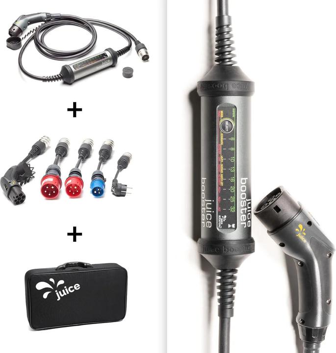 Actual product image Juice Technology Juice Booster 2 EU Traveller Set Plus (Type 2, 22 kW, 32 A, CEE32 red, Type 2, CEE 7/7, CEE16 red)