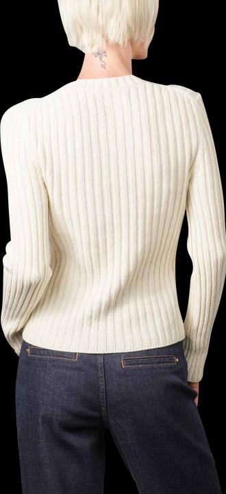 Produktbild Marc O'Polo Long Sleeve Pullover Transfer Detail Creamy Whit (XS)