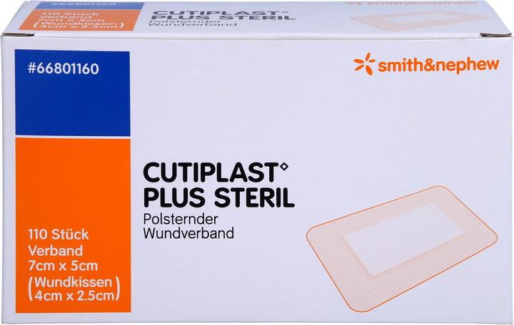 Produktbild Smith & nephew CUTIPLAST Plus steril 5 x 7 cm polsternder Wundverband, 110 St. Wundauflagen (110 x)
