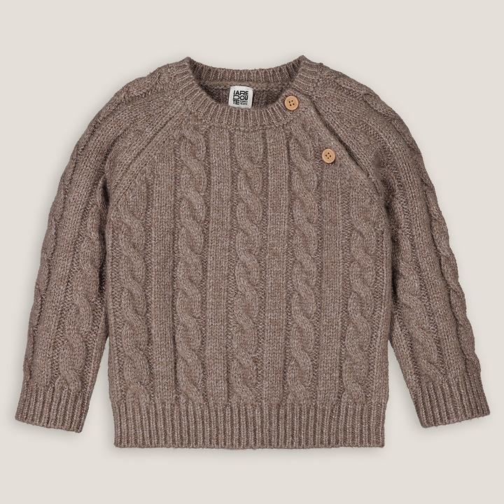 La Redoute Collections Rundhalspullover mit Zopfmuster (94)