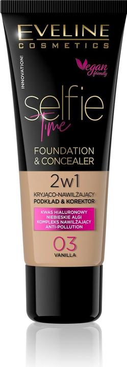 Immagine prodotto Eveline Selfie Time Foundation & Concealer Fondotinta e correttore coprente e idratante