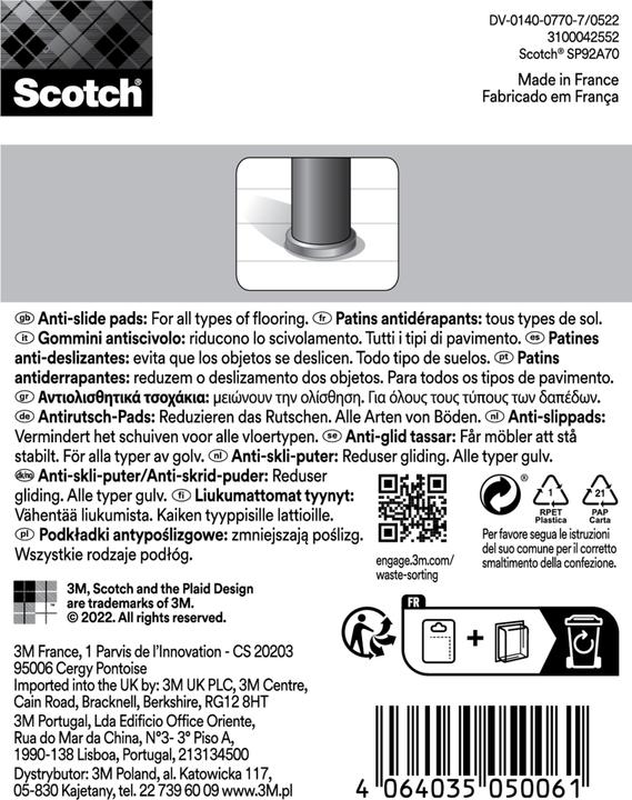 Actual product image Scotch Tampons de protection Bumpers Anti slide ø 35 mm 4 pcs. (Stop dampers, 4 Piece)