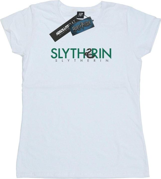 Actual product image Womens/Ladies Slytherin Text Cotton T-Shirt (L)