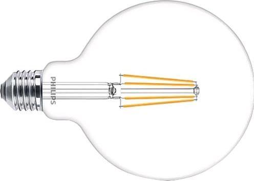 Actual product image Philips Professional Lamp MASTER VLE LEDBulb D 5.9-60W E27 927 G120 CL G (E27, 5.90 W, 806 lm, 1 x, D)