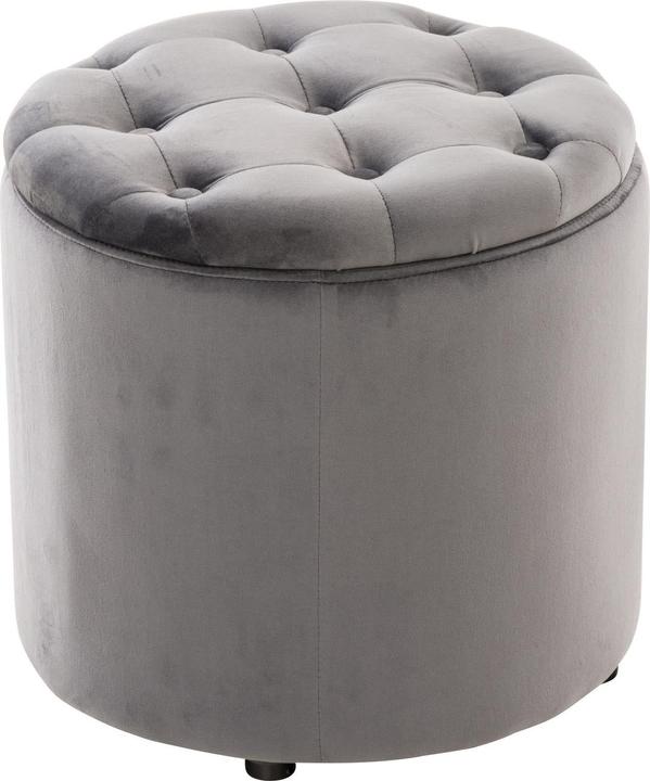 Actual product image CLP Pantin velvet stool, grey