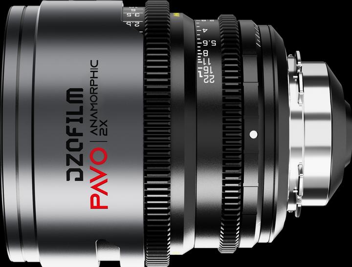 Actual product image Dzofilm Pavo 2x Anamorphic 32mm T2.1 for PL/EF Mount (S35) metric - Golden Coating (PL, APS-C / DX)