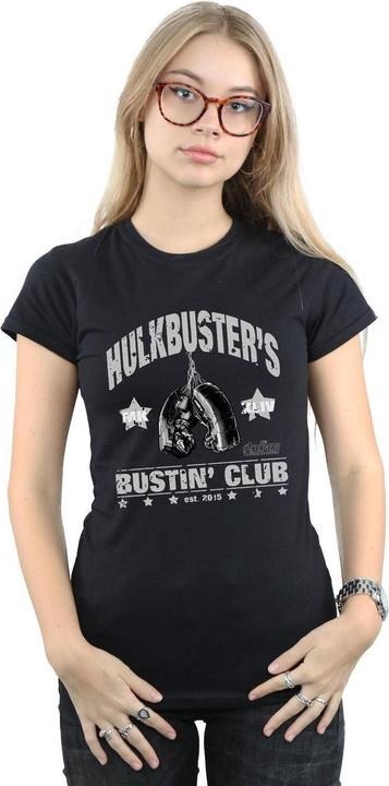 Actual product image Womens/Ladies Iron Man Hulkbuster's Bustin' Club Cotton T-Shirt (M)