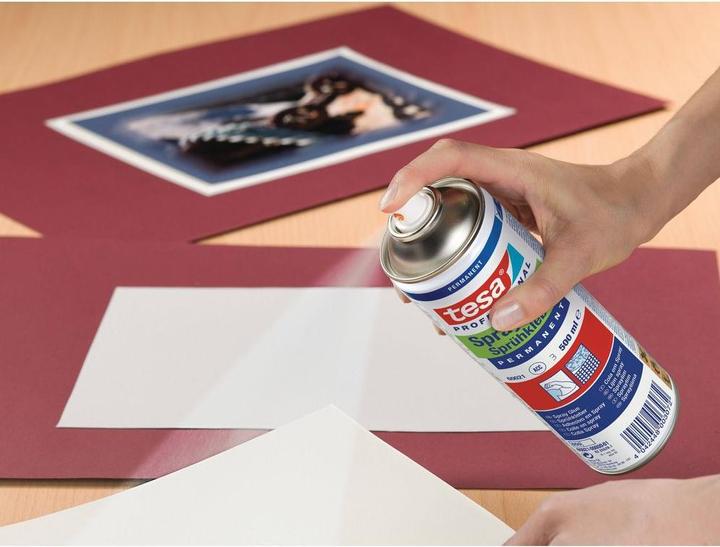 Actual product image tesa Spray adhesive PERMANENT, strong adhesive for spraying, 500ml can (475 g, 500 ml)