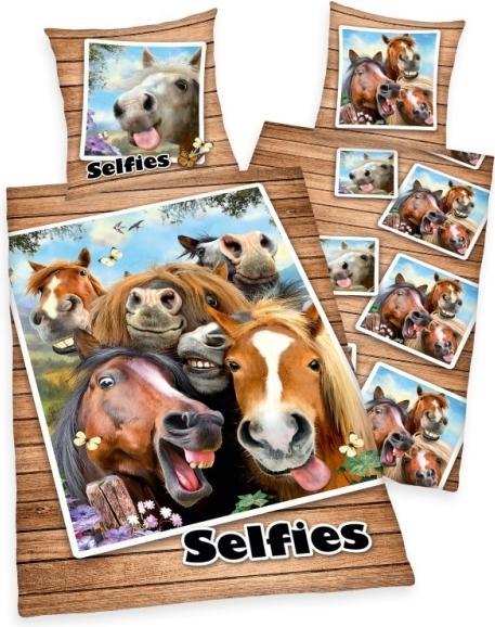 Image du produit MCU Draps de lit cheval Selfies - 100 % coton