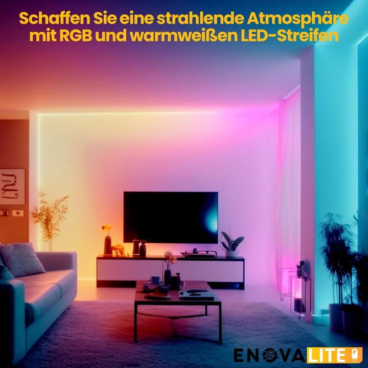 Produktbild Enovalite LED-Streifen (Warmweiss, 500 cm, Indoor)