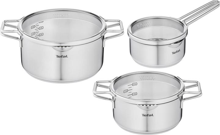 Tefal Nordica cookware set, 6 pcs (24 cm, Pot, Stainless steel)